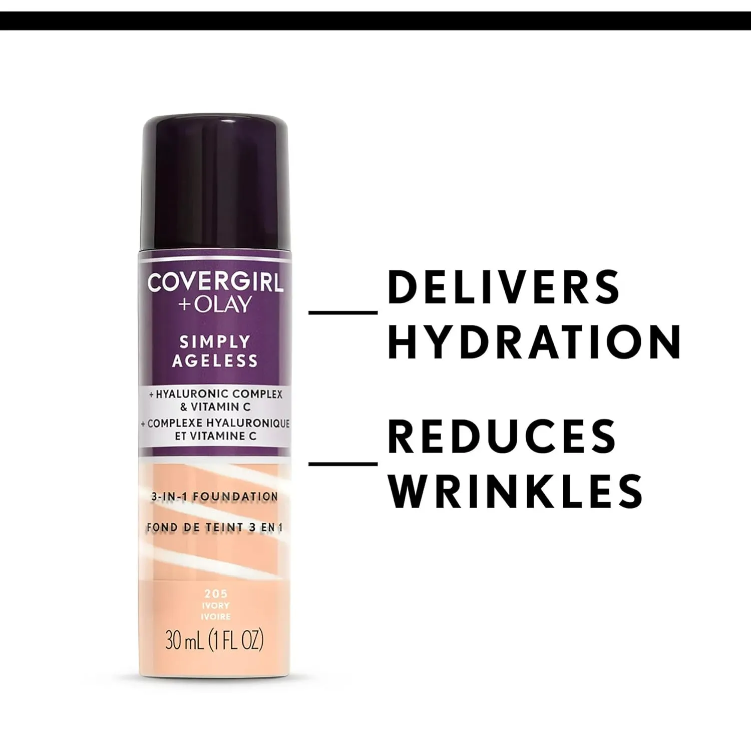Covergirl   Olay Simply Ageless 3-in-1 Liquid Foundation, Creamy Natural & & Olay Simply Ageless Instant Wrinkle-Defying Foundation, Creamy Natural 0.44 Fl Oz