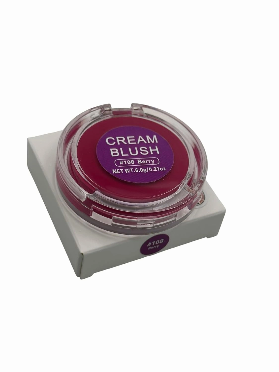 Cream blush monocromática, color lujosamente cremoso y mezclable, para ojos, labios y mejillas, peonía deslumbrante (Berry, berry)