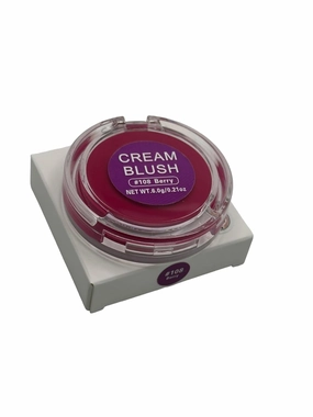 Cream blush monocromática, color lujosamente cremoso y mezclable, para ojos, labios y mejillas, peonía deslumbrante (Berry, berry)
