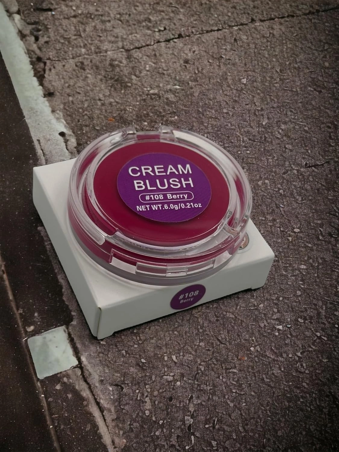 Cream blush monocromática, color lujosamente cremoso y mezclable, para ojos, labios y mejillas, peonía deslumbrante (Berry, berry)