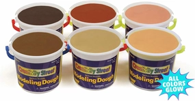 Creativity Street Multi-Cultural Modeling Dough, Assorted 6 Colors, 1-lb. of Each Color (AC4096)
