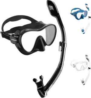 Cressi Scuba Diving Snorkeling Kit - Freediving Mask & Dry Snorkel - F1 & Supernova Dry: Designed in Italy