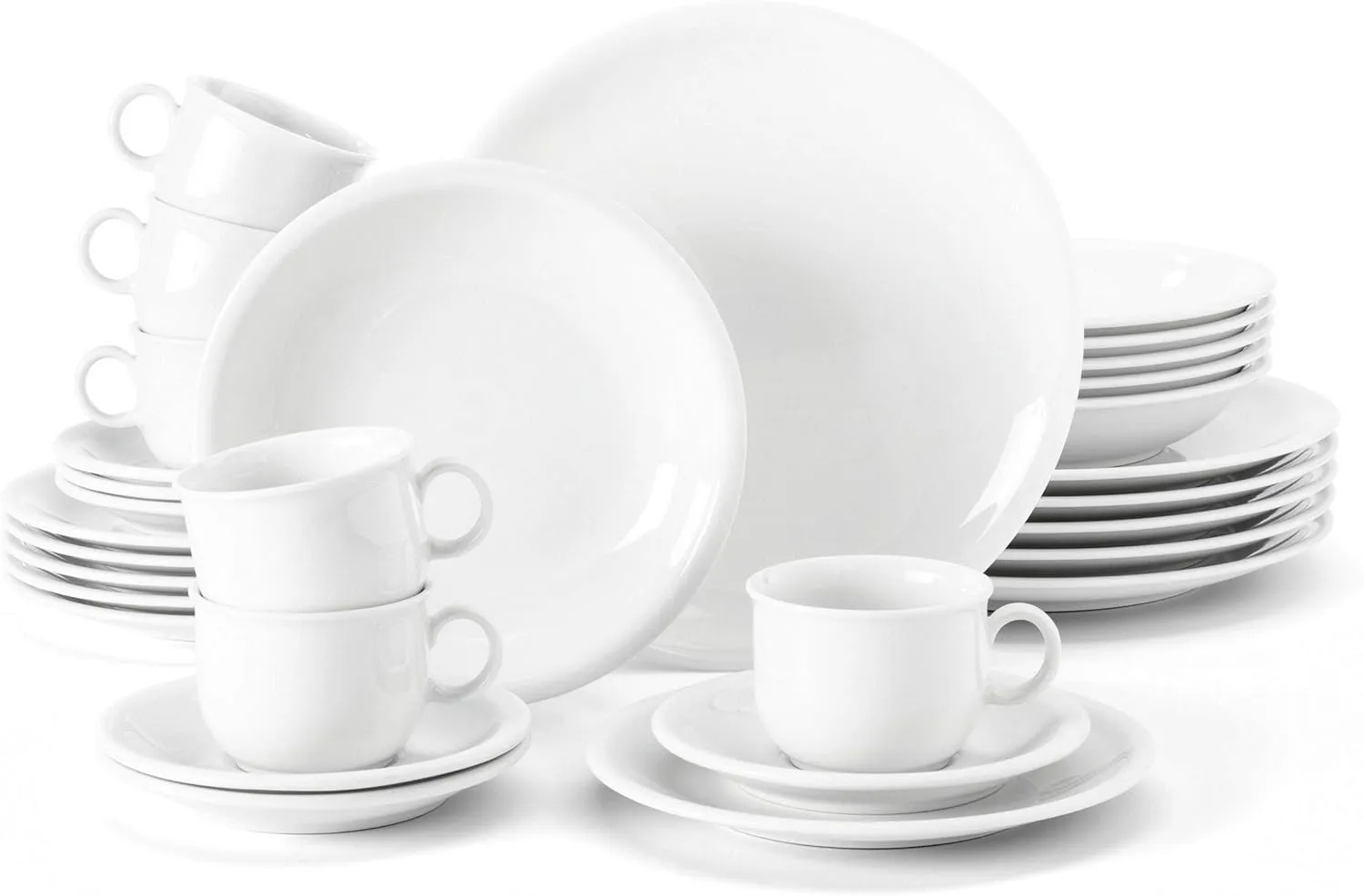 Crockery Set 30 Pieces White/Uni