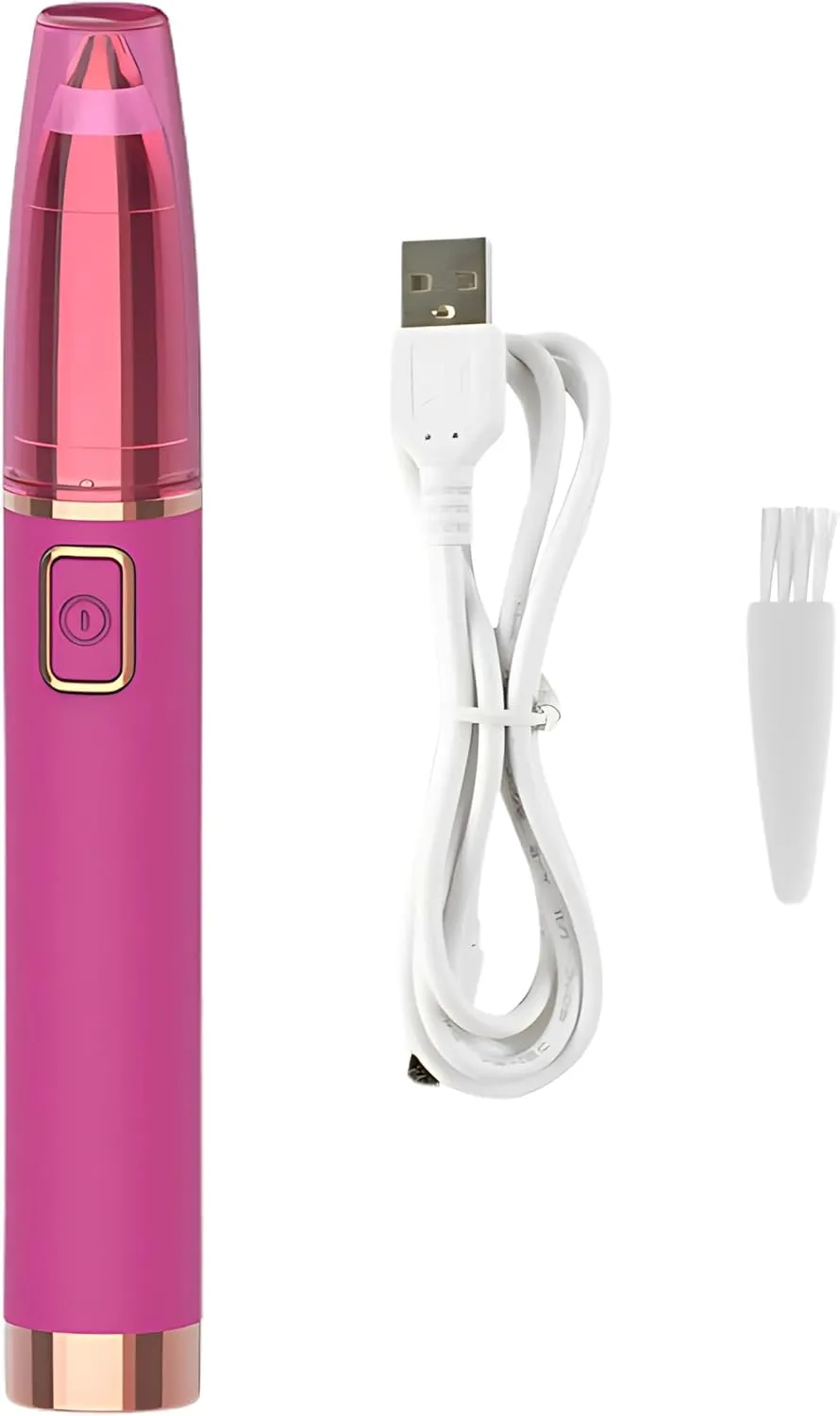 Cross-Border Electric Eyebrow Trimming Pencil Lady Lipstick Shape Upper Lip Hair Remover Eyebrow Trimmer (Rechargeable Peach Powder)