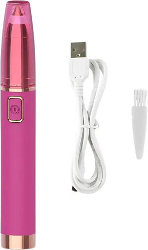 Cross-Border Electric Eyebrow Trimming Pencil Lady Lipstick Shape Upper Lip Hair Remover Eyebrow Trimmer (Rechargeable Peach Powder)
