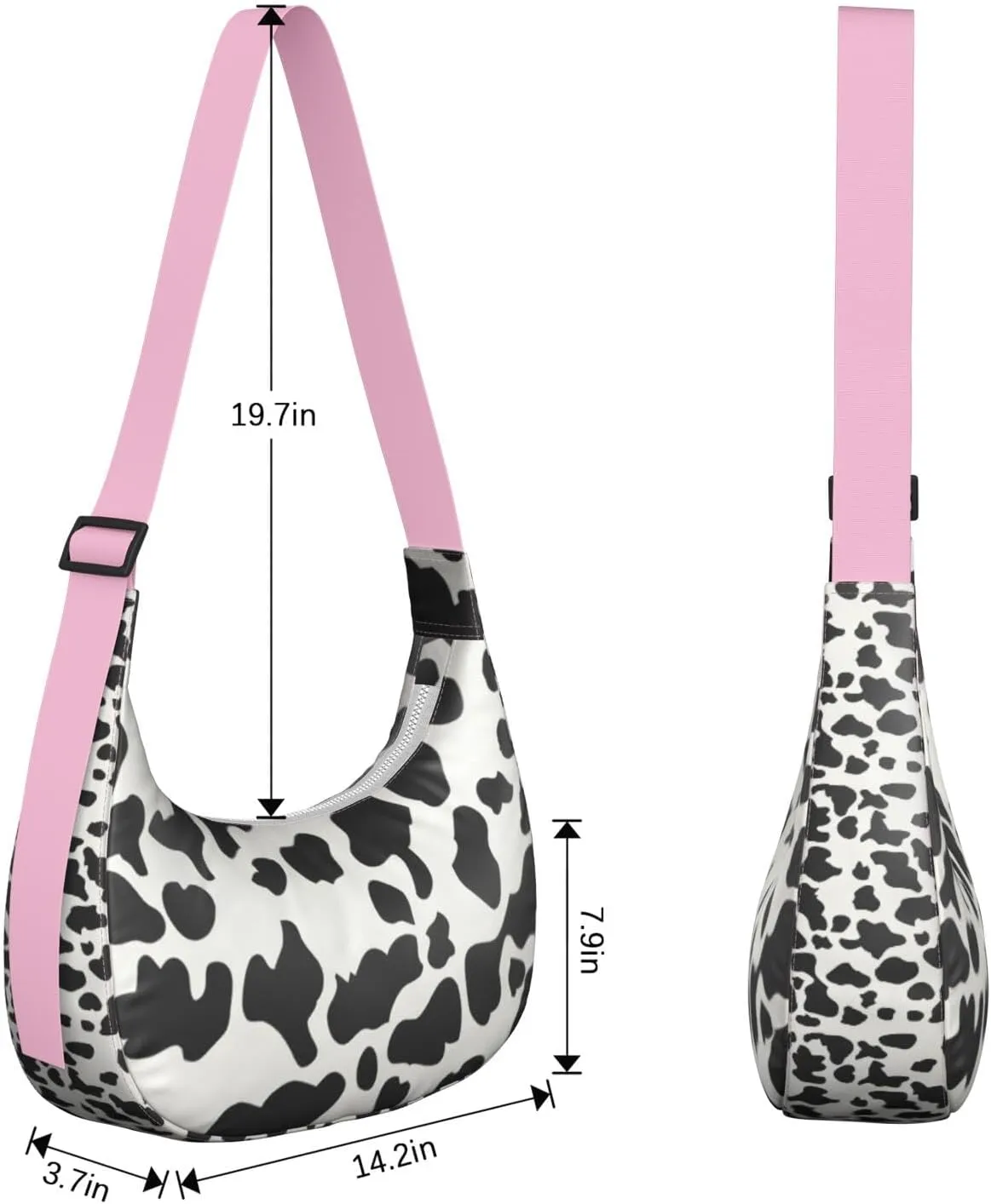 Crossbody Bag for Women Clutch HandBag with Zipper Closure for Women Underarm Purse with Adjustable Strap Zipper