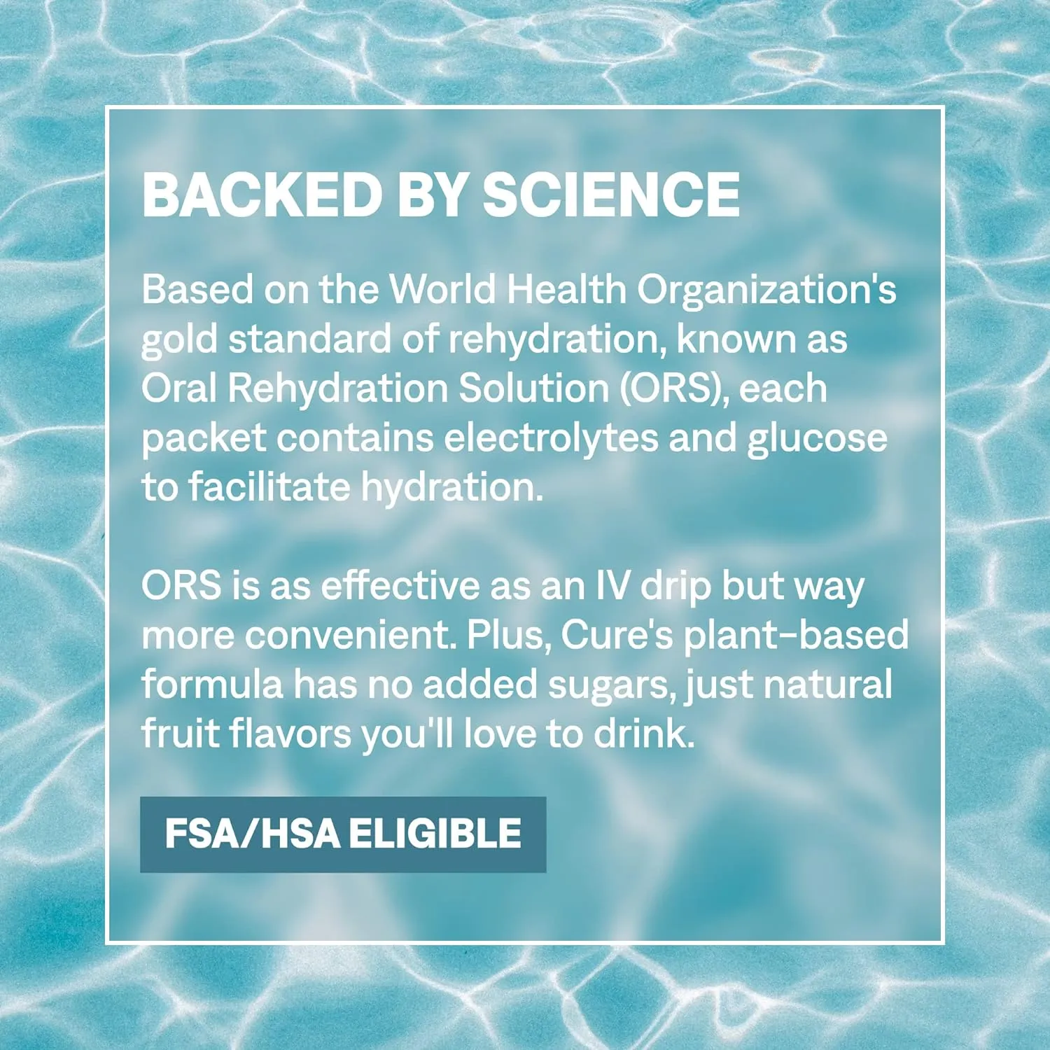 Cure Hydration | Plant-Based Electrolyte Drink Mix | No Added Sugar | FSA & HSA | Dehydration Relief Powder Made with Coconut Water | Non-GMO | Vegan | Pouch of 14 Packets - Tropical Punch