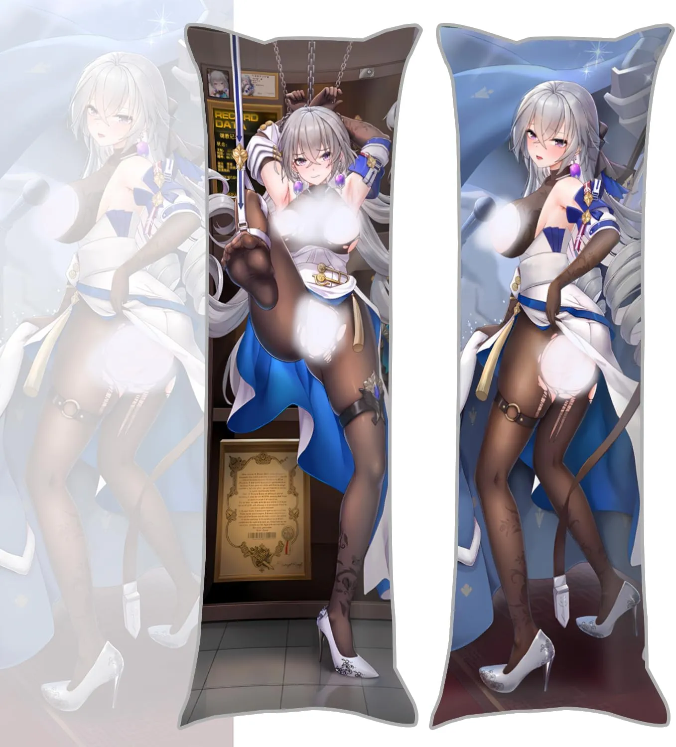 Dakimakura Anime Honkai: Star Rail Hugging Body Pillow Case, 19""x59"" Throw Pillow Cover, Double-Sided Print Bedding Decorative Pillowcase (Bronya), FA09K