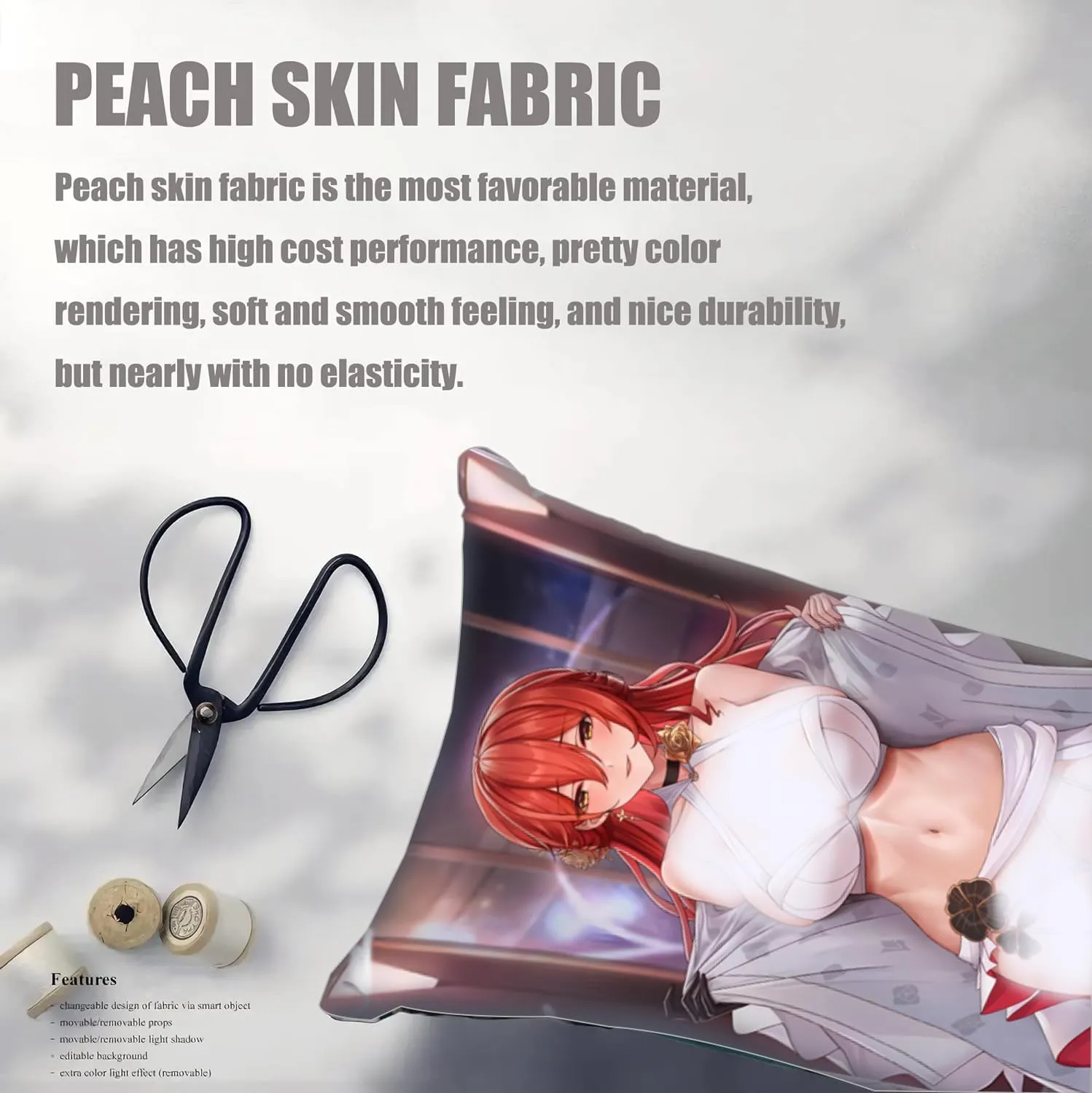 Dakimakura Anime Honkai: Star Rail Hugging Body Pillow Case, 19""x59"" Throw Pillow Cover, Double-Sided Print Bedding Decorative Pillowcase (Himeko), FA09K