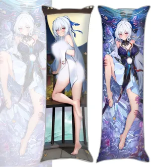 Dakimakura Anime Honkai: Star Rail Hugging Body Pillow Case, 19""x59"" Throw Pillow Cover, Double-Sided Print Bedding Decorative Pillowcase (Jingliu), FA09K