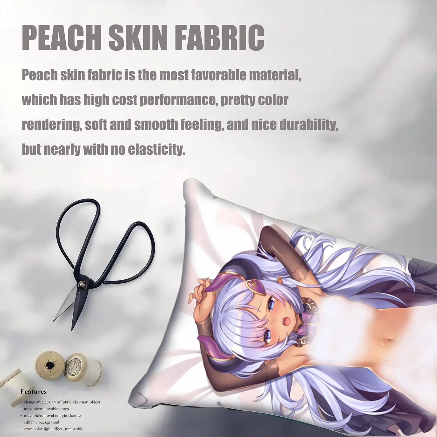Dakimakura Anime Original Hugging Body Pillow Case, 19""x59"" Throw Pillow Cover, Double-Sided Print Bedding Decorative Pillowcase (A), FA08K