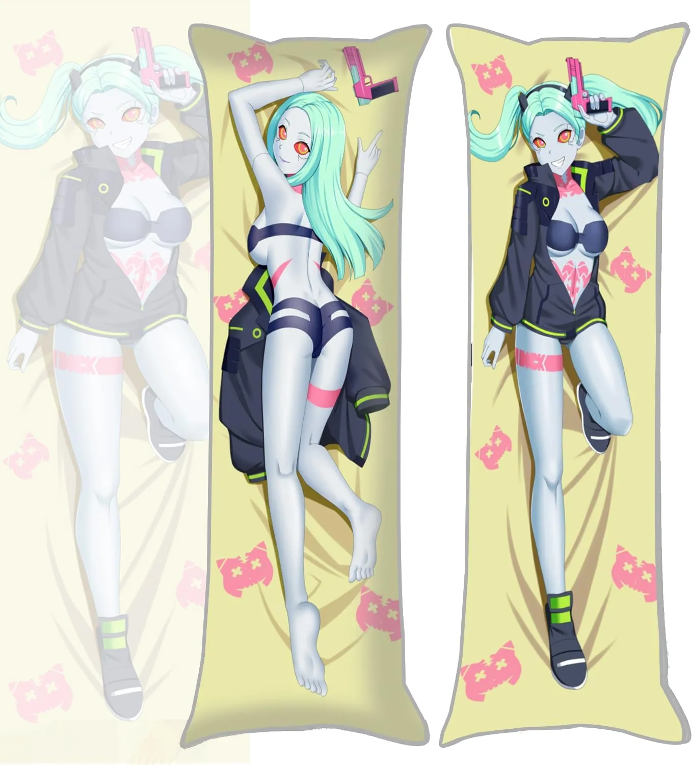 Dakimakura Anime Original Hugging Body Pillow Case, 19""x59"" Throw Pillow Cover, Double-Sided Print Bedding Decorative Pillowcase (B), FA08K