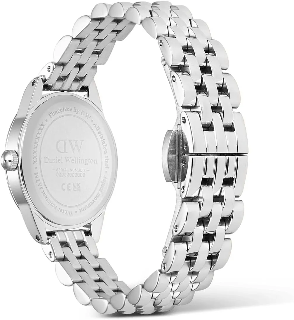 Daniel Wellington Ophelia Mini Women’s Watch - 25.5x22mm Case, Japanese Quartz Movement, 316L Stainless Steel Link Strap, Water Resistant, Bracelet Wrist Watch for Women