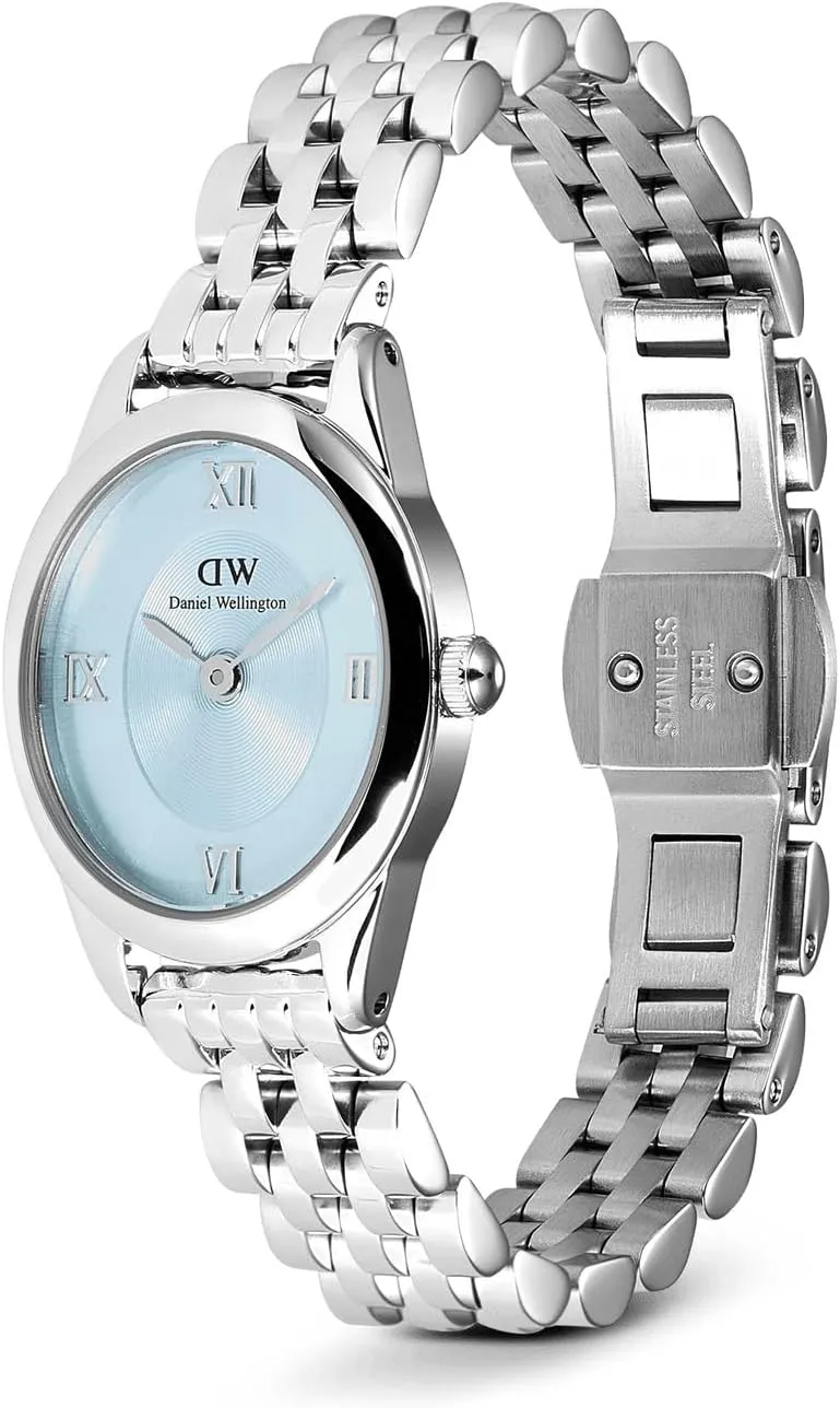Daniel Wellington Ophelia Mini Women’s Watch - 25.5x22mm Case, Japanese Quartz Movement, 316L Stainless Steel Link Strap, Water Resistant, Bracelet Wrist Watch for Women