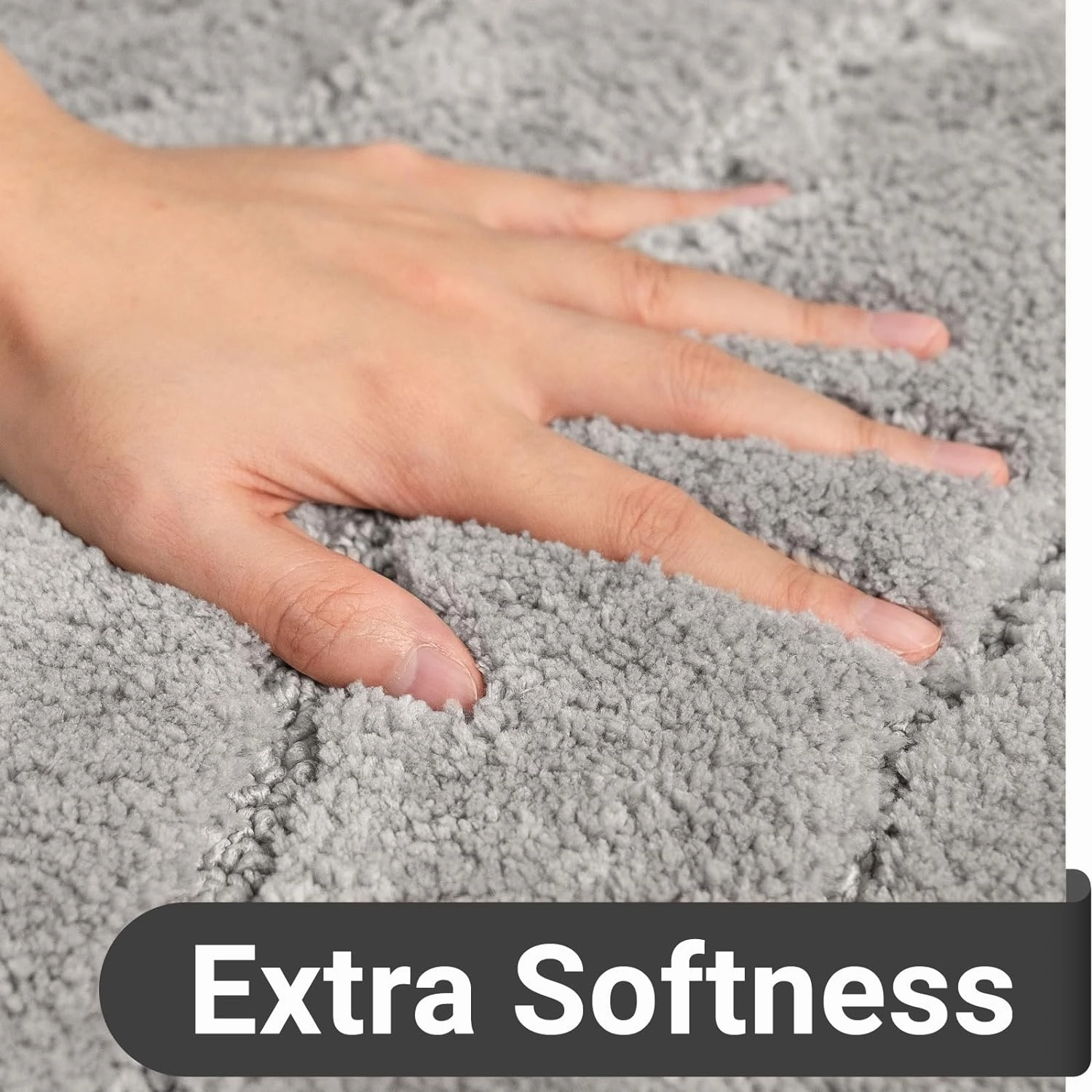 DEXDE Bathroom Rugs Mat Runner 24 x 60 Inch, Light Gray Bath Rugs Extra Long Non-Slip Machine Wash Dry Bath Mats Large Soft and Absorbent Microfiber Carpet for Bathroom Floor, Tub and Shower