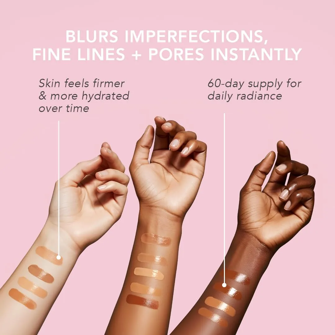 Doll 10 Peptide Bounce Balm Foundation™ – Hydrating, Age-Defying Foundation for Older Women, All Skin Types – Vegan, Clean, Natural, Medium Buildable Coverage, Blurs Fine Lines - [Medium]