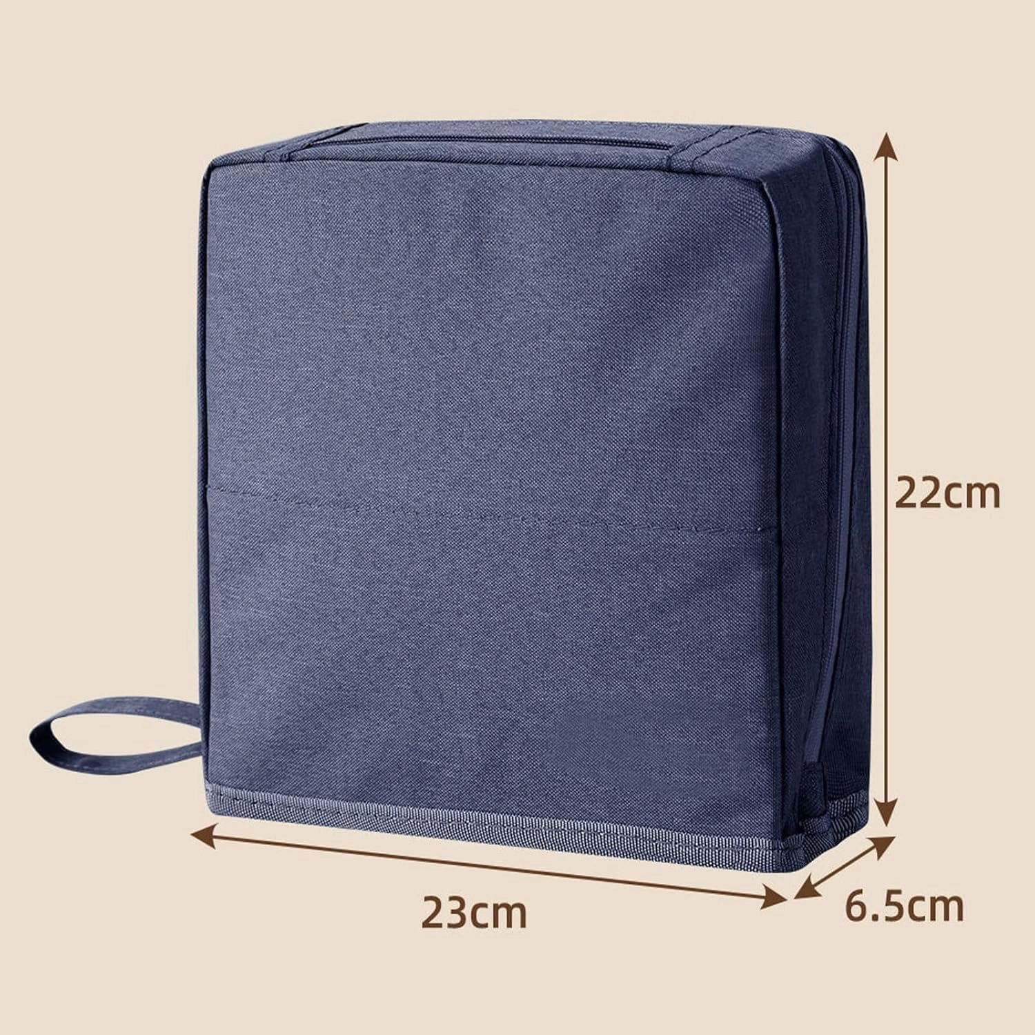 Doresty Makeup Bag, Standing Makeup Bag – Portable, Doresty Cosmetic Bag with Compartments, Large Capacity Oxford Cloth Standing MakeupBag, Waterproof Vertical Office Desktop Storage Bags (Blue)
