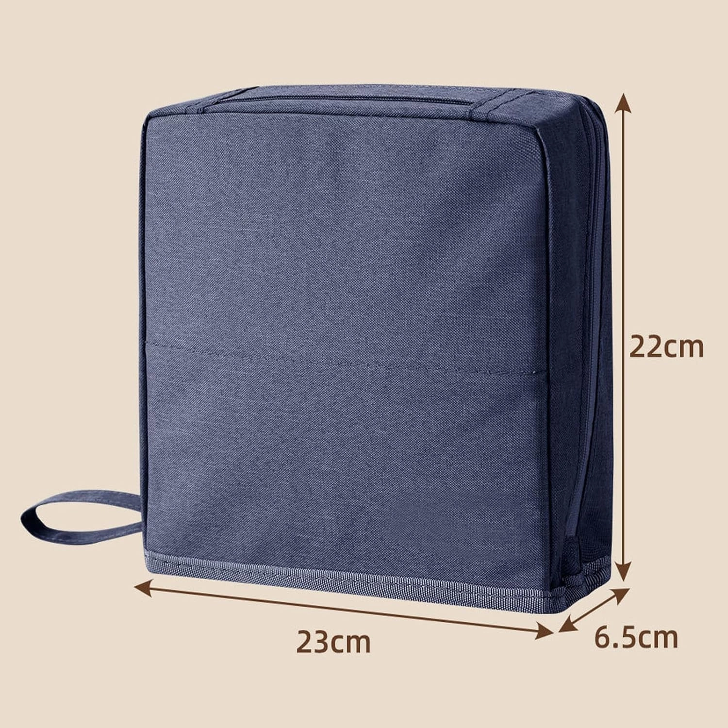 Doresty Makeup Bag, Standing Makeup Bag – Portable, Doresty Cosmetic Bag with Compartments, Large Capacity Oxford Cloth Standing MakeupBag, Waterproof Vertical Office Desktop Storage Bags (Red)