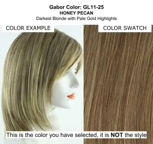 Dream Do Wig Color GL11-25 HONEY PECAN - Gabor Wigs 5" Curly Shag Full Volume Barrel Waves Flexlite Synthetic Lace Front Sculpted Cut Bundle MaxWigs Hairloss Booklet