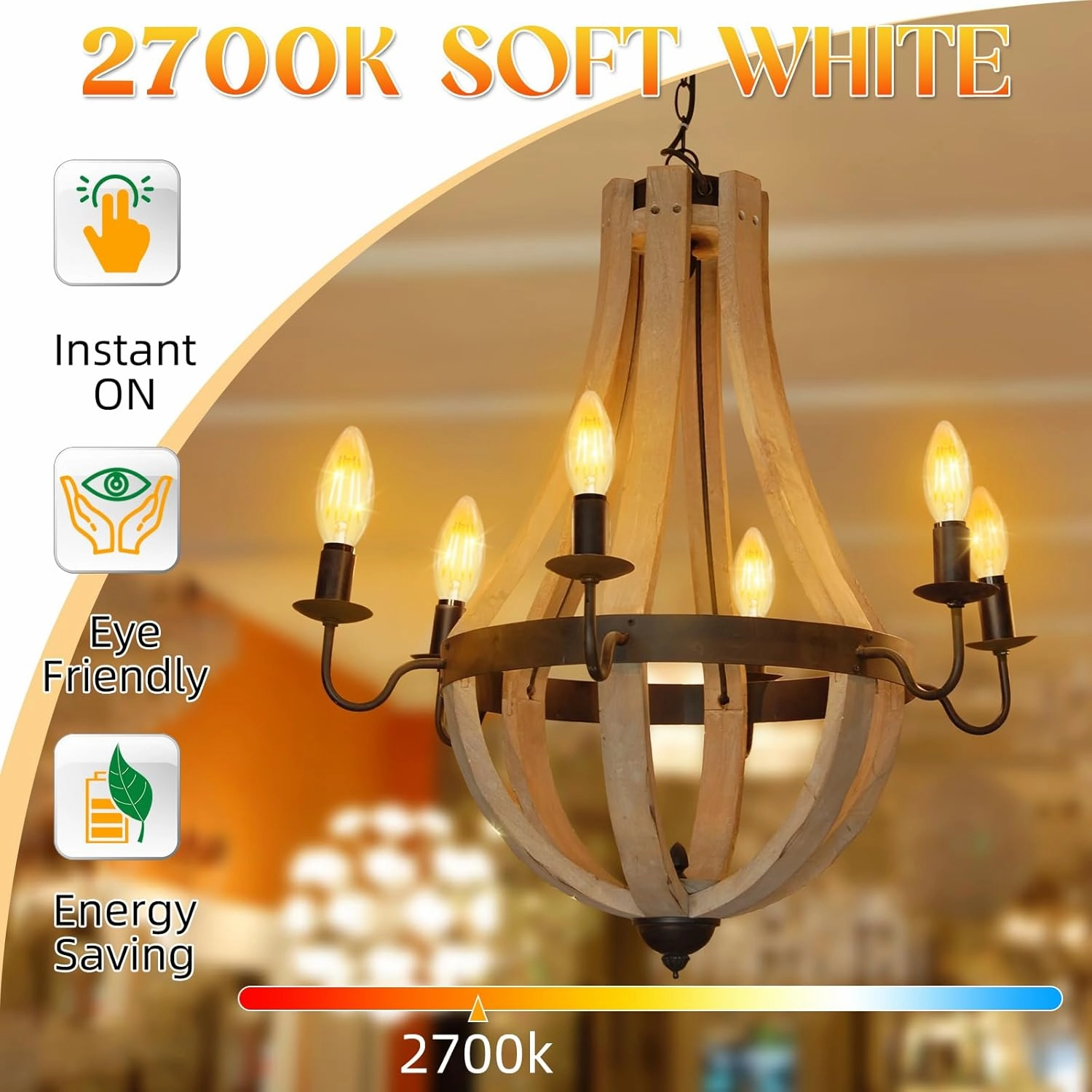E12 Candelabra Bulb 40 watt, E12 LED Bulb Non-Dimmable Chandelier Light Bulbs, B10 Candle Light Bulbs 2700K Soft White, 90 CRI, 400LM, Cear Glass, 12 Pack