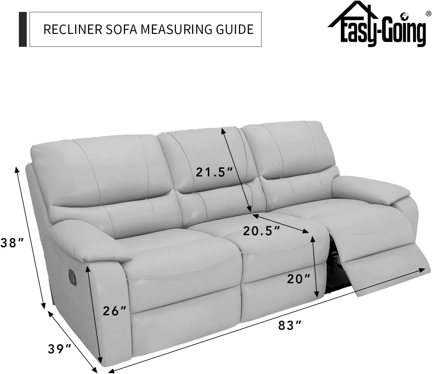 Easy-Going Velvet 8-Pieces Recliner Couch Covers Reclining Couch Covers for 3 Seat Recliner Sofa Slipcovers Thick Soft Washable (3 Seater, Black)