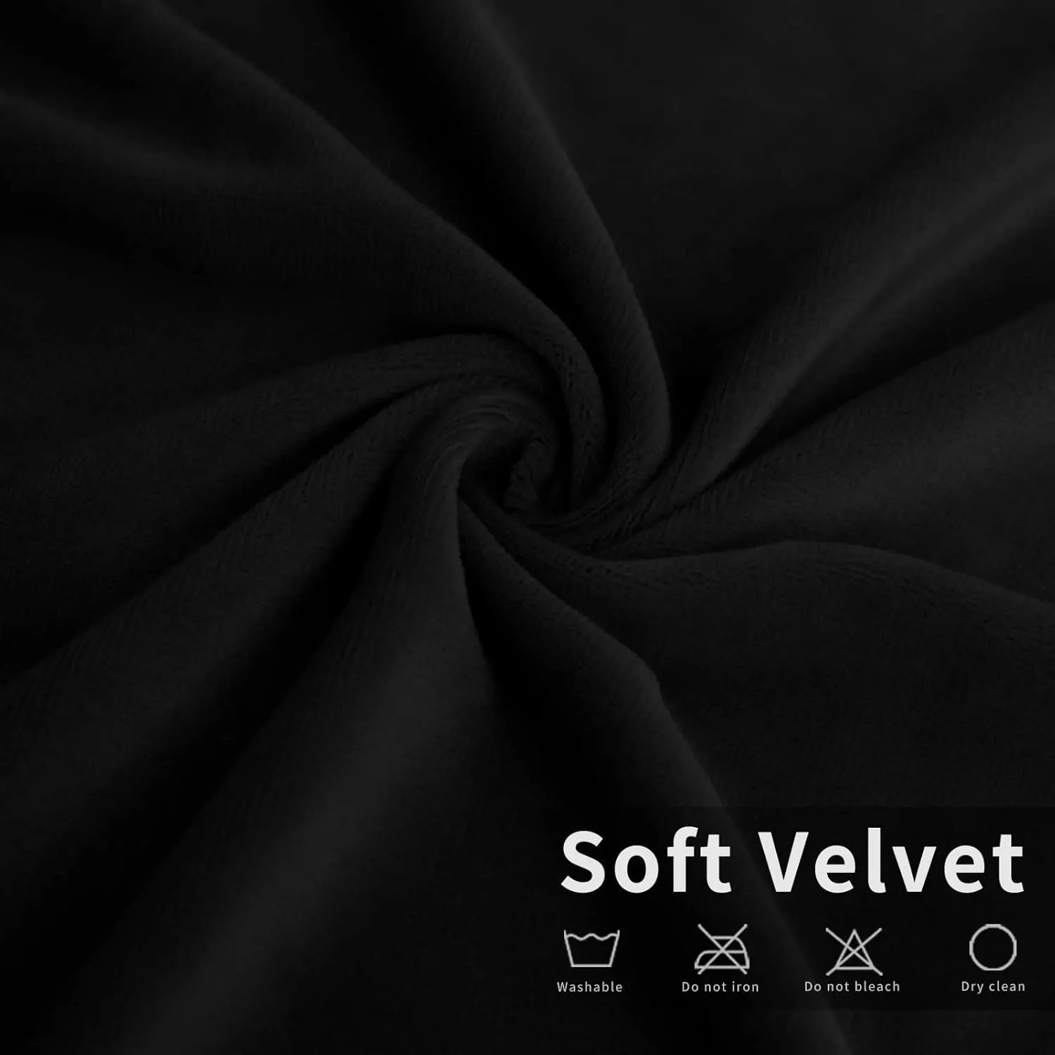 Easy-Going Velvet 8-Pieces Recliner Couch Covers Reclining Couch Covers for 3 Seat Recliner Sofa Slipcovers Thick Soft Washable (3 Seater, Black)
