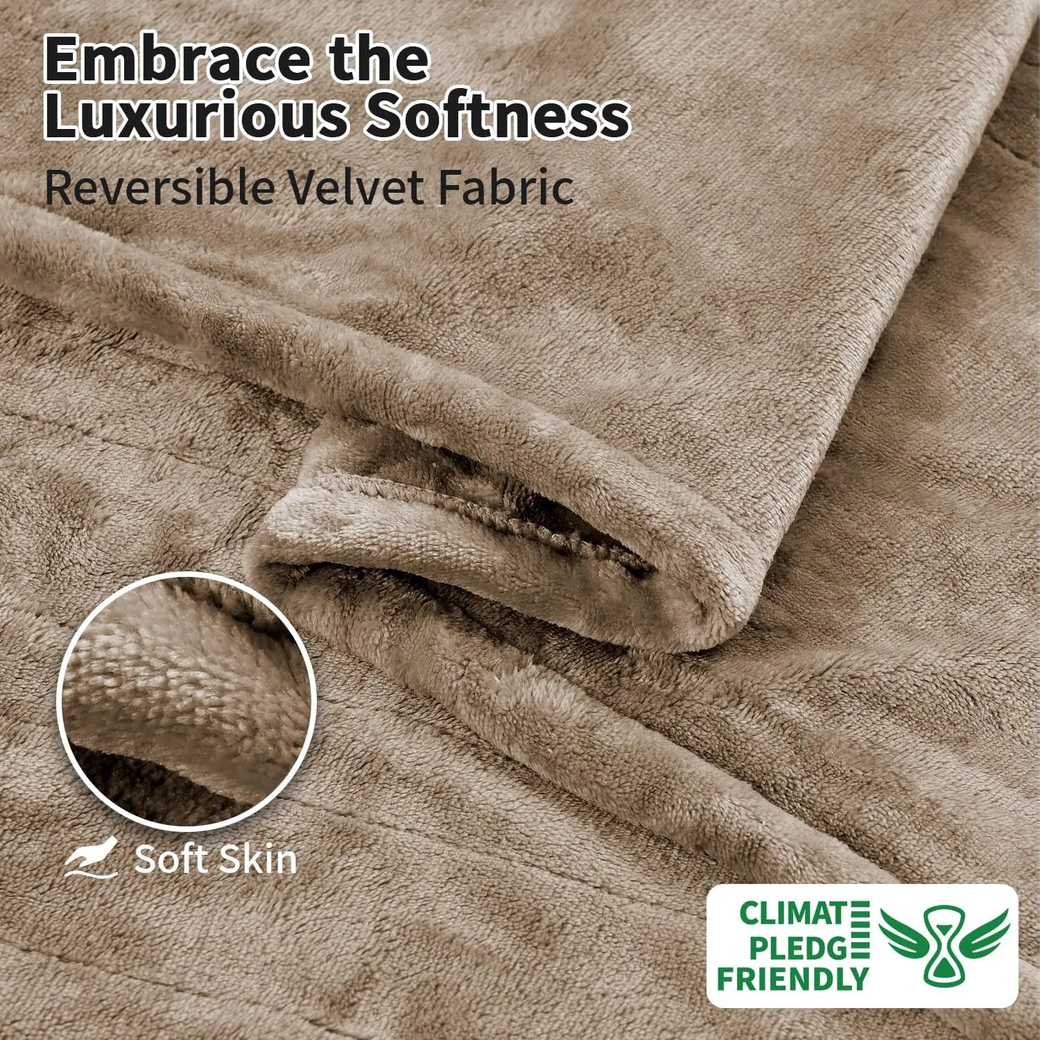 Electric Blanket Full Size, 77"x84" Heated Blankets with 10 Heat Settings & 0.5-12 Hours Adjustable Timer, Velvet Reversible Super Cozy, Overheat Protection, ETL Certified, Machine Washable