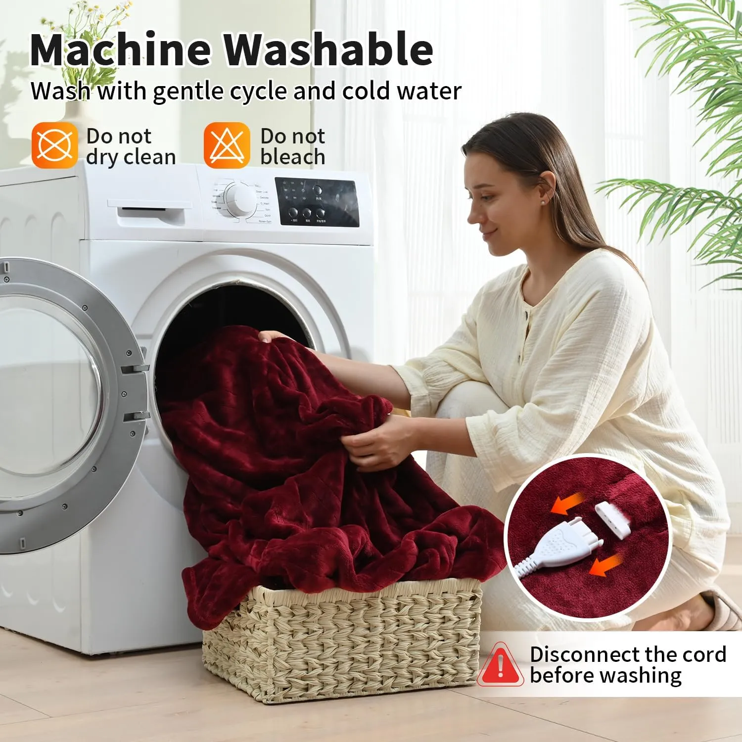 Electric Blanket Full Size, 77"x84" Heated Blankets with 10 Heat Settings & 0.5-12 Hours Adjustable Timer, Velvet Reversible Super Cozy, Overheat Protection, ETL Certified, Machine Washable