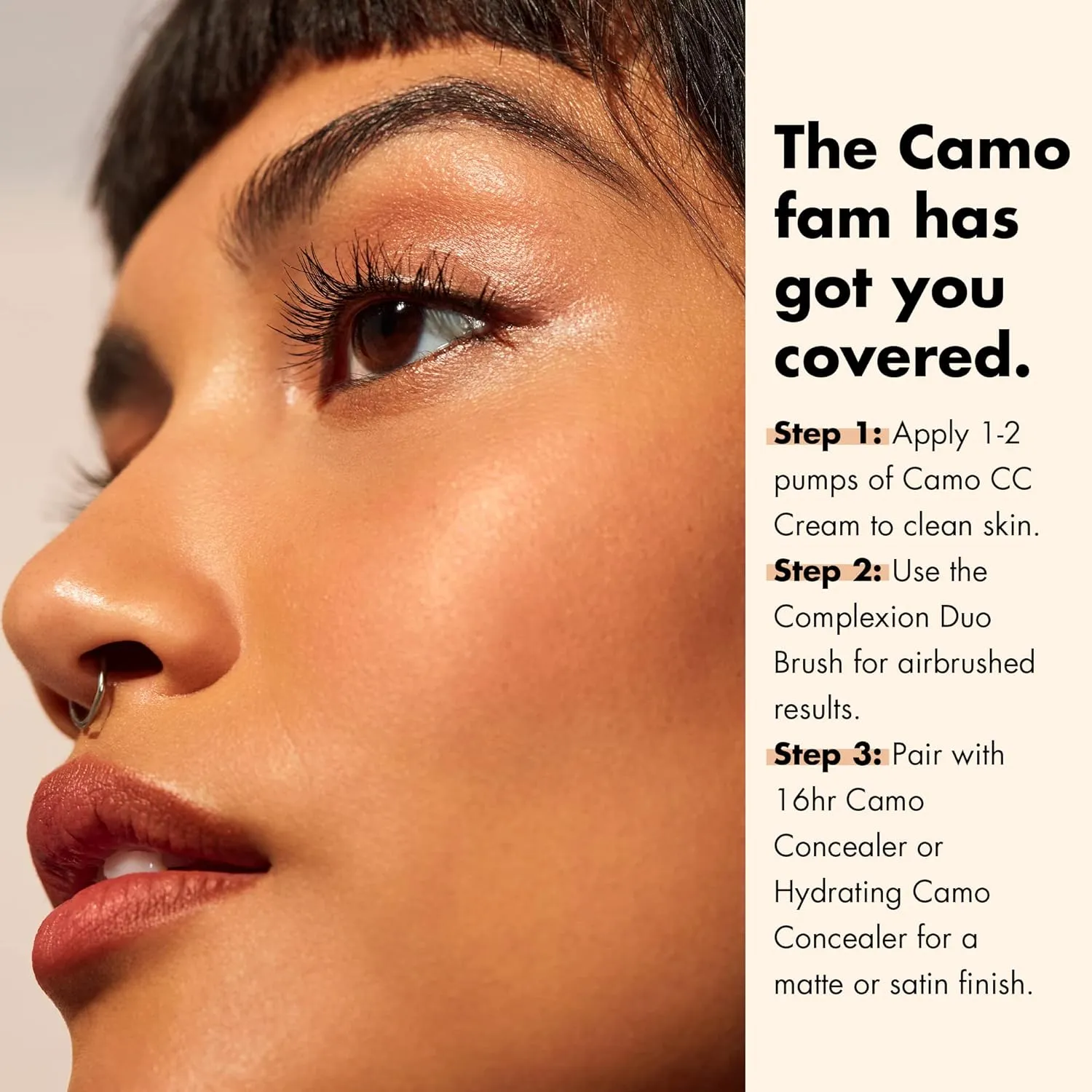 e.l.f. Camo CC Cream, SPF 30 Color-Correcting Medium-To-Full Coverage Face Foundation, Delivers An Airbrushed Finish, Vegan & Cruelty-Free, Rich 650 C