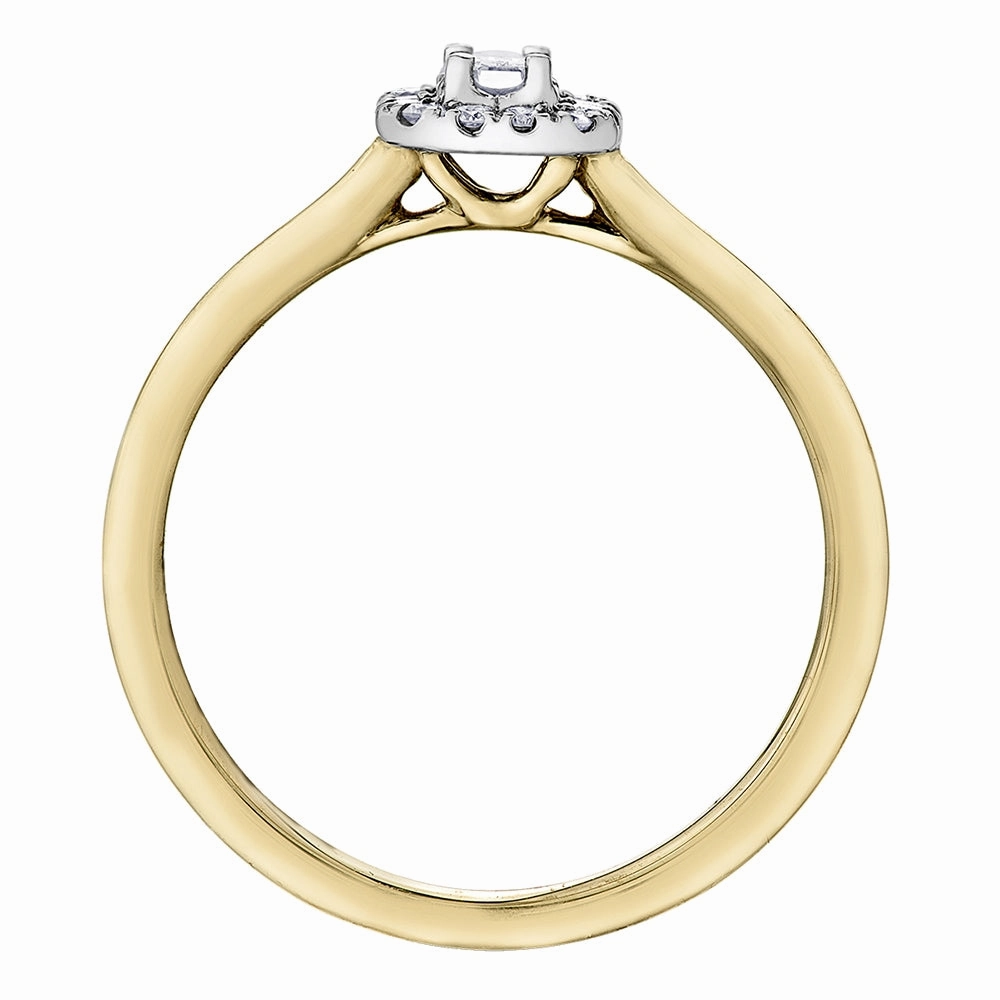 Emerald Cut Diamond Ring with Halo