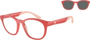 Emporio Armani Ek4001 Prescription Eyewear Frames with Interchangeable Sun Clip-ons Round
