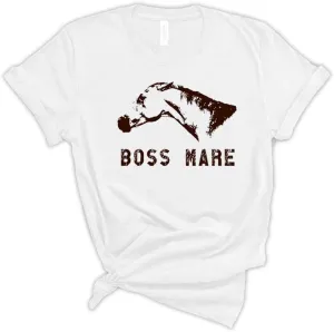Equestrian Creations The Boss Mare Unisex Horse T-Shirt for Women Men Funny Gift Western Country
