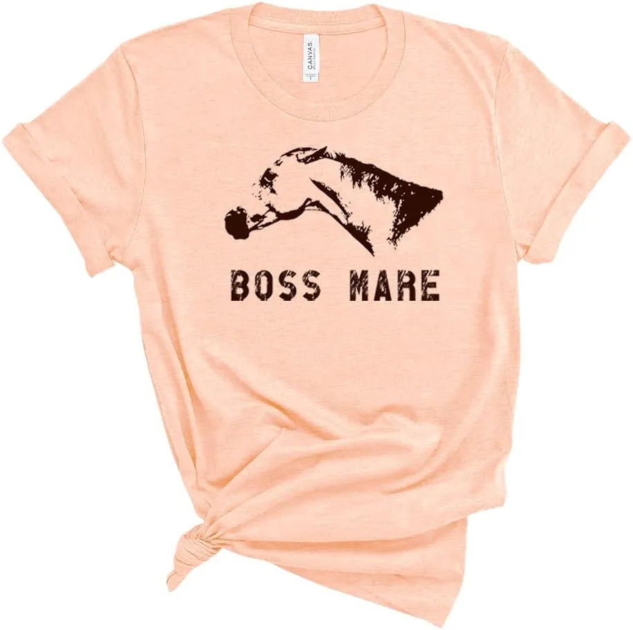 Equestrian Creations The Boss Mare Unisex Horse T-Shirt for Women Men Funny Gift Western Country