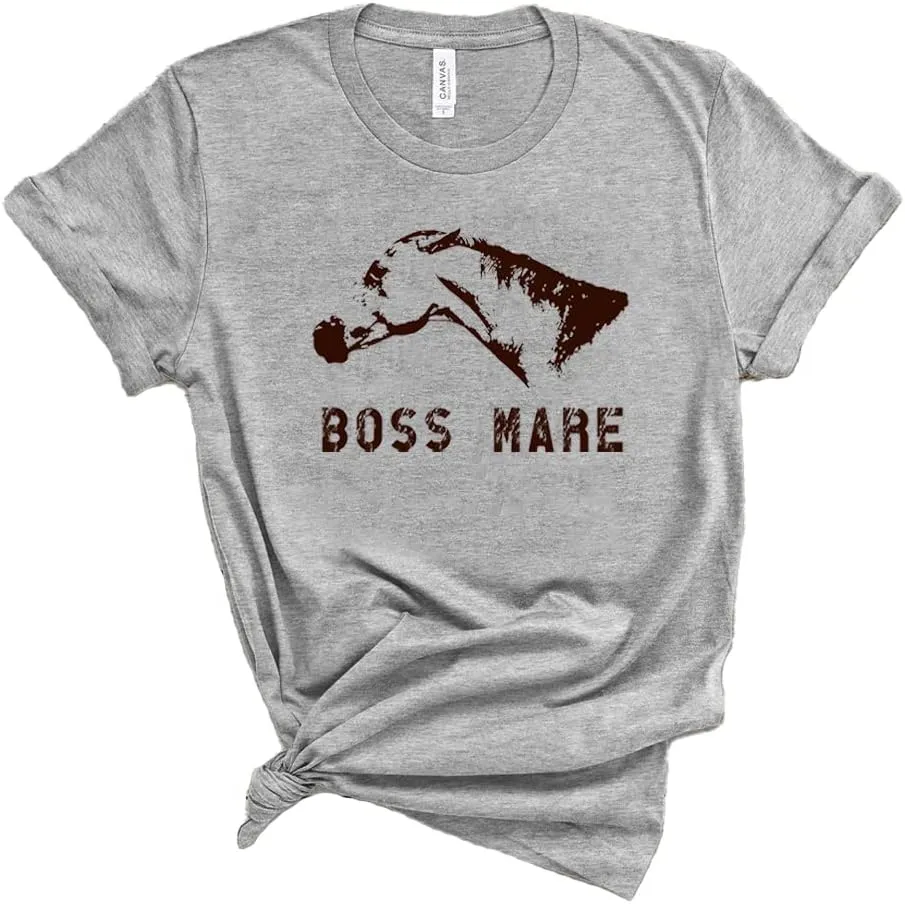 Equestrian Creations The Boss Mare Unisex Horse T-Shirt for Women Men Funny Gift Western Country