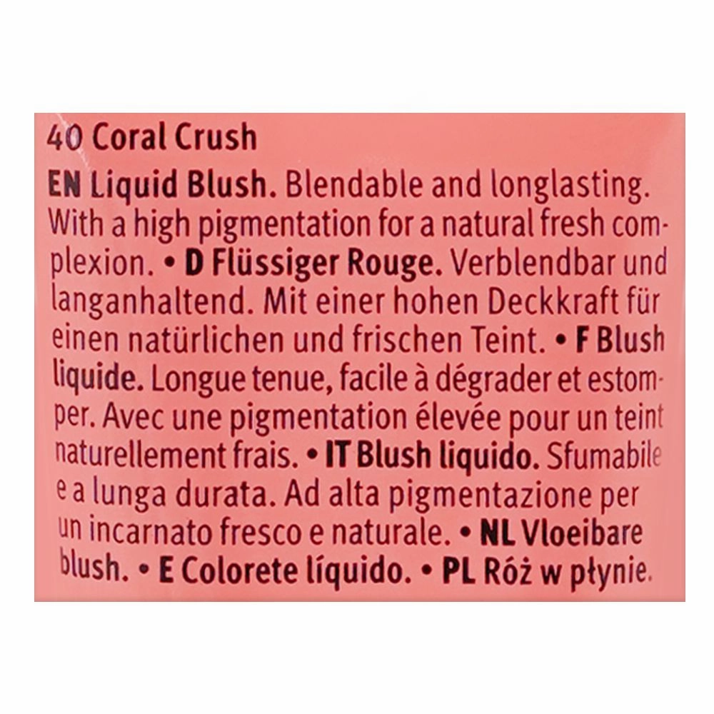 Essence Baby Got Blush, Liquid Blush, Vegan, 10ml, 40 Coral Crush