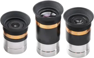 Eyepiece Set Eyepiece for Telescope 62 °Wide Angle Aspheric Eyepiece - 1.25 inch Aspheric Eyepiece - The Upgraded Eyepiece Comes with a Soft Eyecup [4mm, 10mm, 23mm Eyepiece Set]