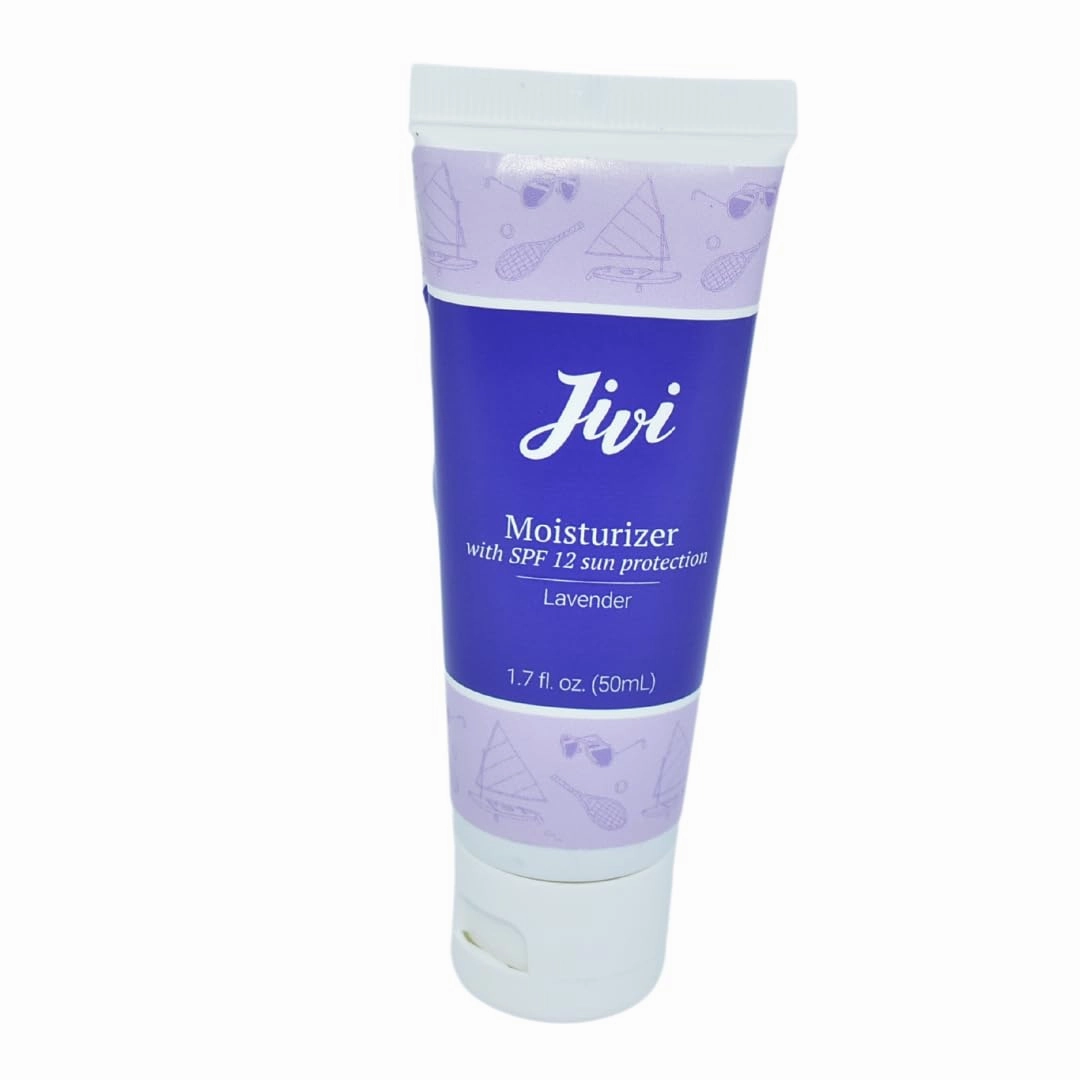 Face Moisturizer with SPF 12 Sun Protection (Lavender) | Reduces Redness & Prevents Sun Damage | 100% Natural with Organic Ingredients | Made for All Skin | 50ml