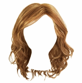 Fancy Chic Mid-Lenth Layered Tousled Bob Wig by Hairuwear, Average Cap - Dark Blonde