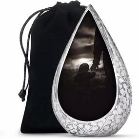 Father Love Adult Urns for Human Ashes Men and Women - Large Drop Funeral Urn for Human Ashes - Cremation Urns for Burial and Memorial with Velvet Bag, 10 Inch