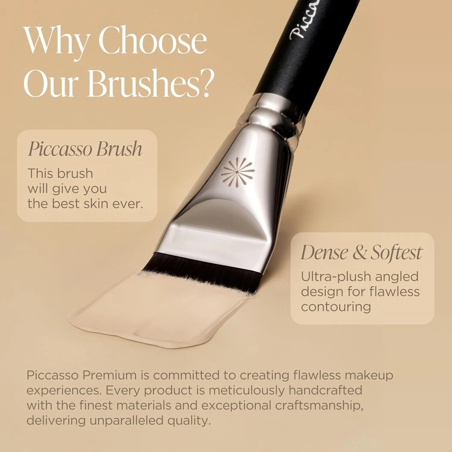 FB20 Foundation Brush – Flat Makeup Brush for Liquid & Cream Foundation, Soft Synthetic Bristles for Seamless and High-Coverage Face Makeup, Professional Korean Beauty Tool for Daily Use