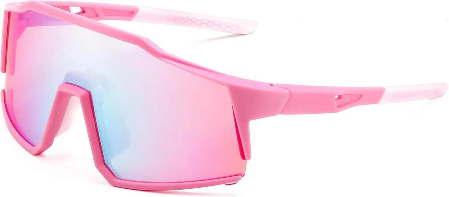 FEISEDY Sports Sunglasses Wraparound 80s Visor Men Women Outdoor Shield Baseball Sunglasses B4125