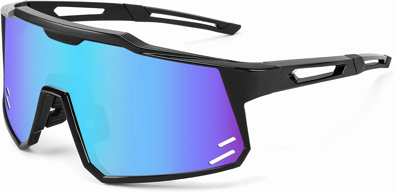 FEISEDY Sports Sunglasses Wraparound 80s Visor Men Women Outdoor Shield Baseball Sunglasses B4125