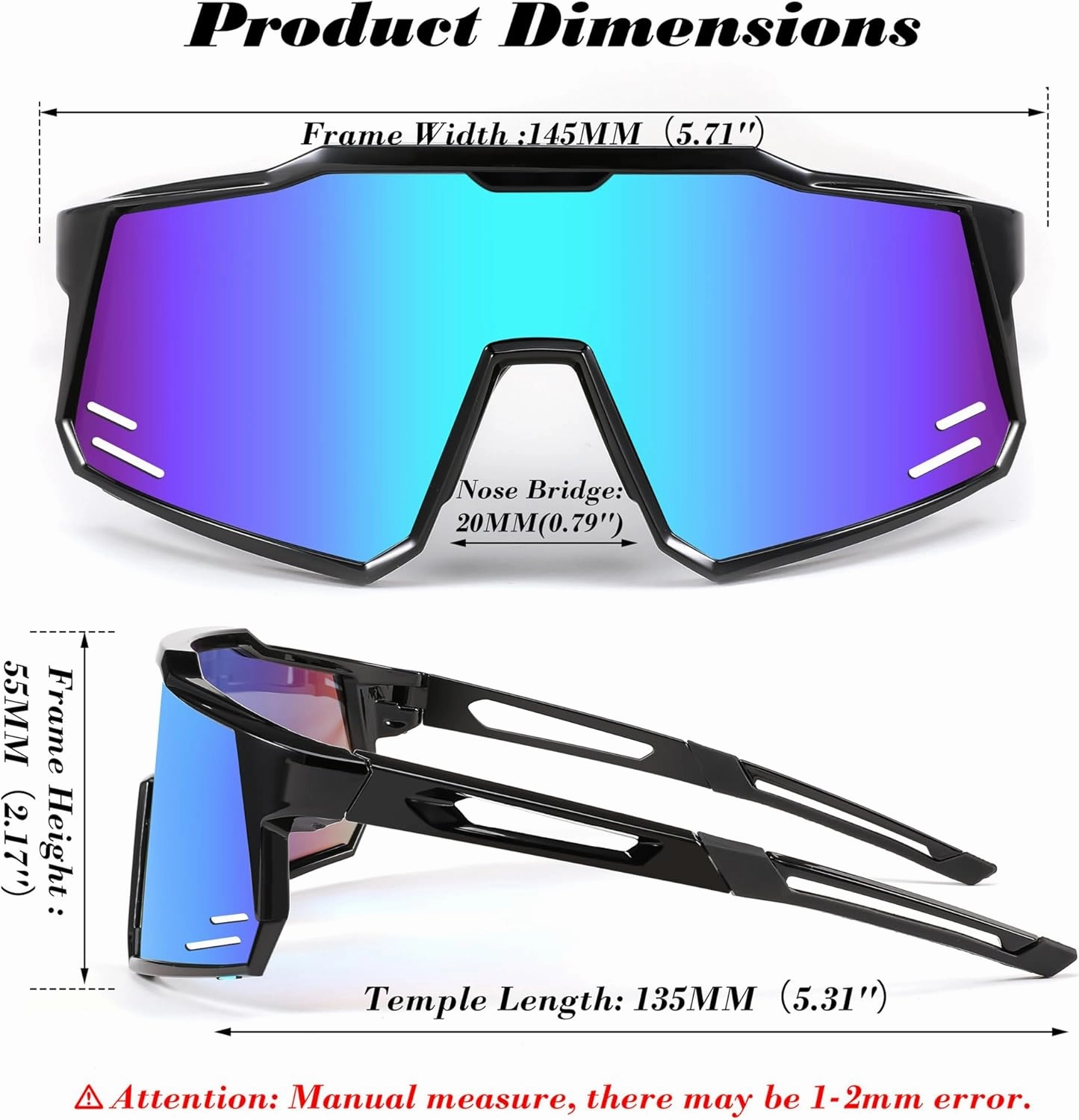 FEISEDY Sports Sunglasses Wraparound 80s Visor Men Women Outdoor Shield Baseball Sunglasses B4125