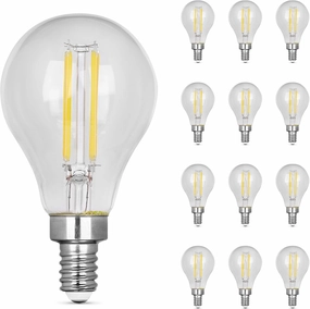 Feit Electric A15 LED Light Bulb, 60W Equivalent, Dimmable, E12 Base, 2700K Soft White, 750 Lumens, Straight Filament Clear Glass Light Bulbs, 15,000-Hour Lifetime, BPA1560C/927CAFIL2/6, 6 Pack