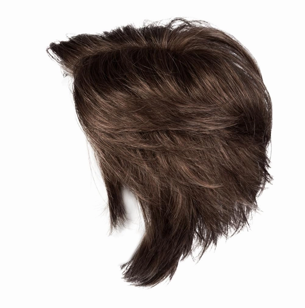Femme & Flirty Short Shag Wig, Lightweight Volumous Style With Soft Layers, Average Cap, GL8-10 Dark Chestnut