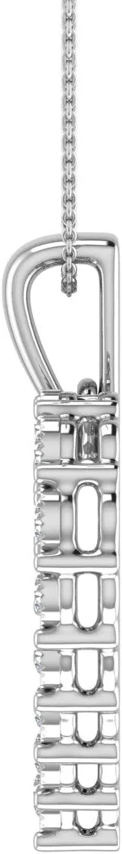FINEROCK 1/4 Carat Diamond Heart Pendant Necklace in 925 Sterling Silver or in 18K Yellow Gold over Sterling Silver