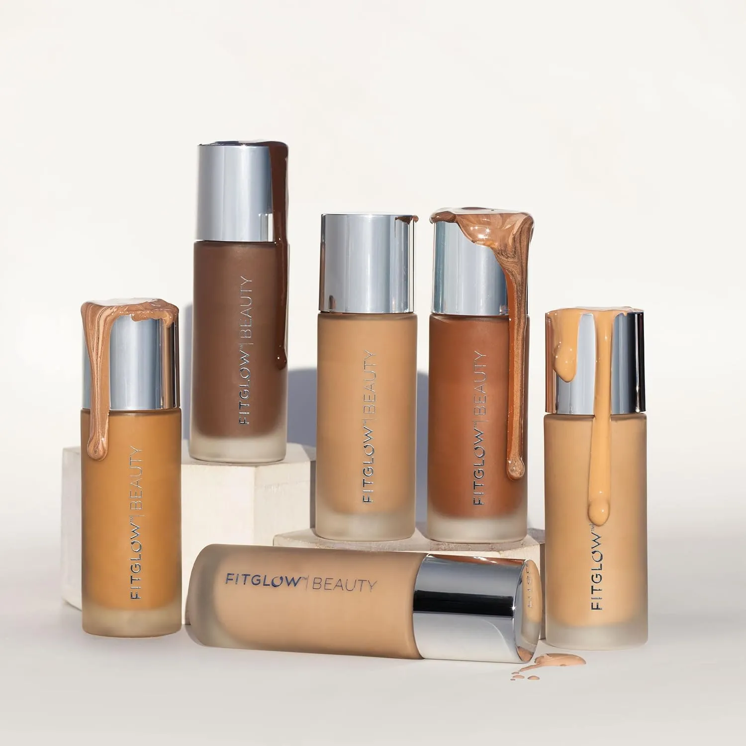 Fitglow Beauty - Natural Foundation  Photo-Filtering Foundation | Vegan, Woman-Owned Clean Beauty (F1 - Fair, Neutral Undertones)