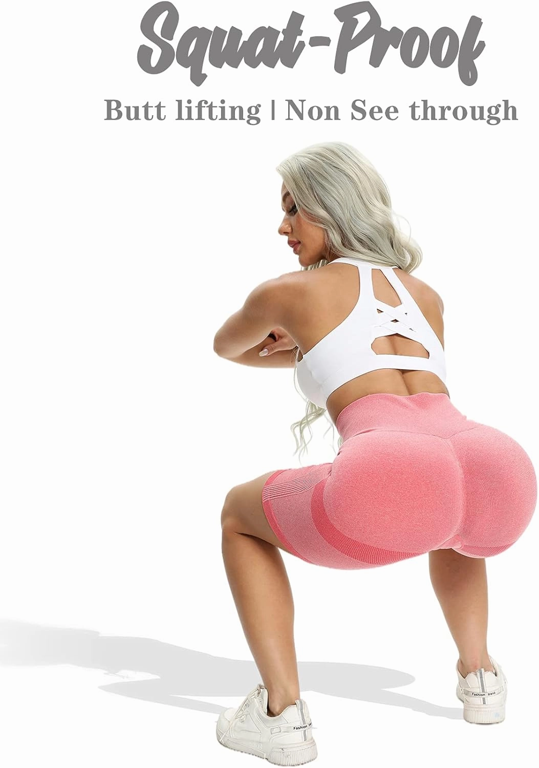 FITTOO Women's Seamless Scrunch Butt Lift Biker Shorts High Waist Booty Contour Workout Yoga Gym Shorts