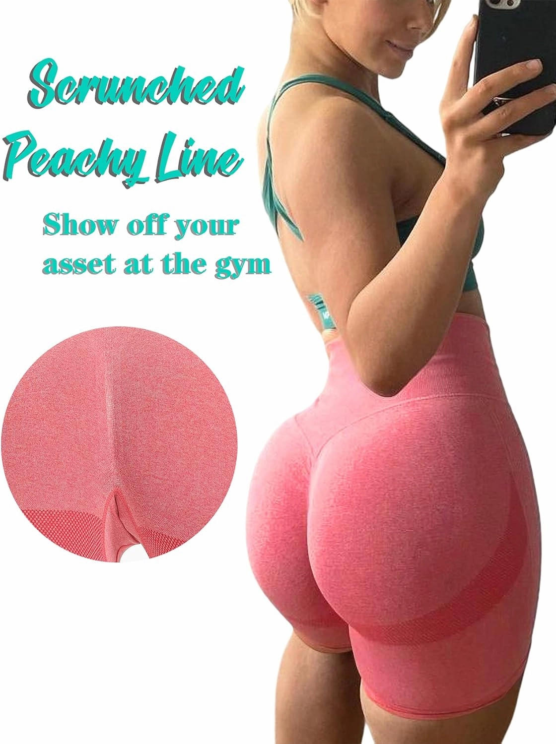 FITTOO Women's Seamless Scrunch Butt Lift Biker Shorts High Waist Booty Contour Workout Yoga Gym Shorts