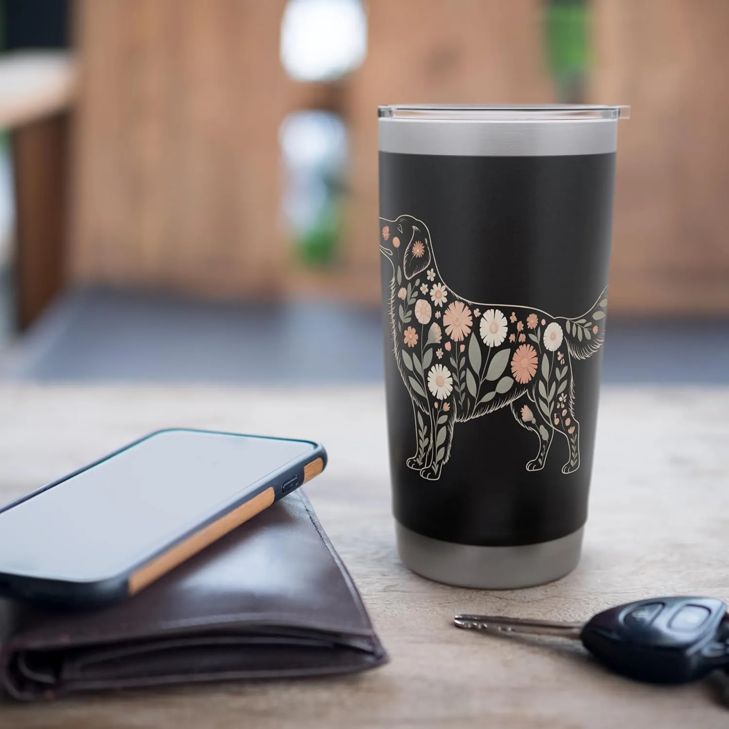 Floral Retriever Botanical Stainless Steel Insulated Tumbler